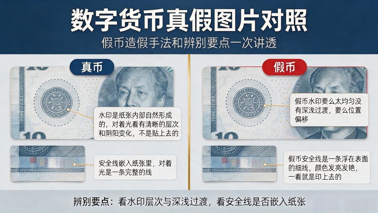 数字货币真假图片对照大全：假币造假手法和辨别要点一次讲透