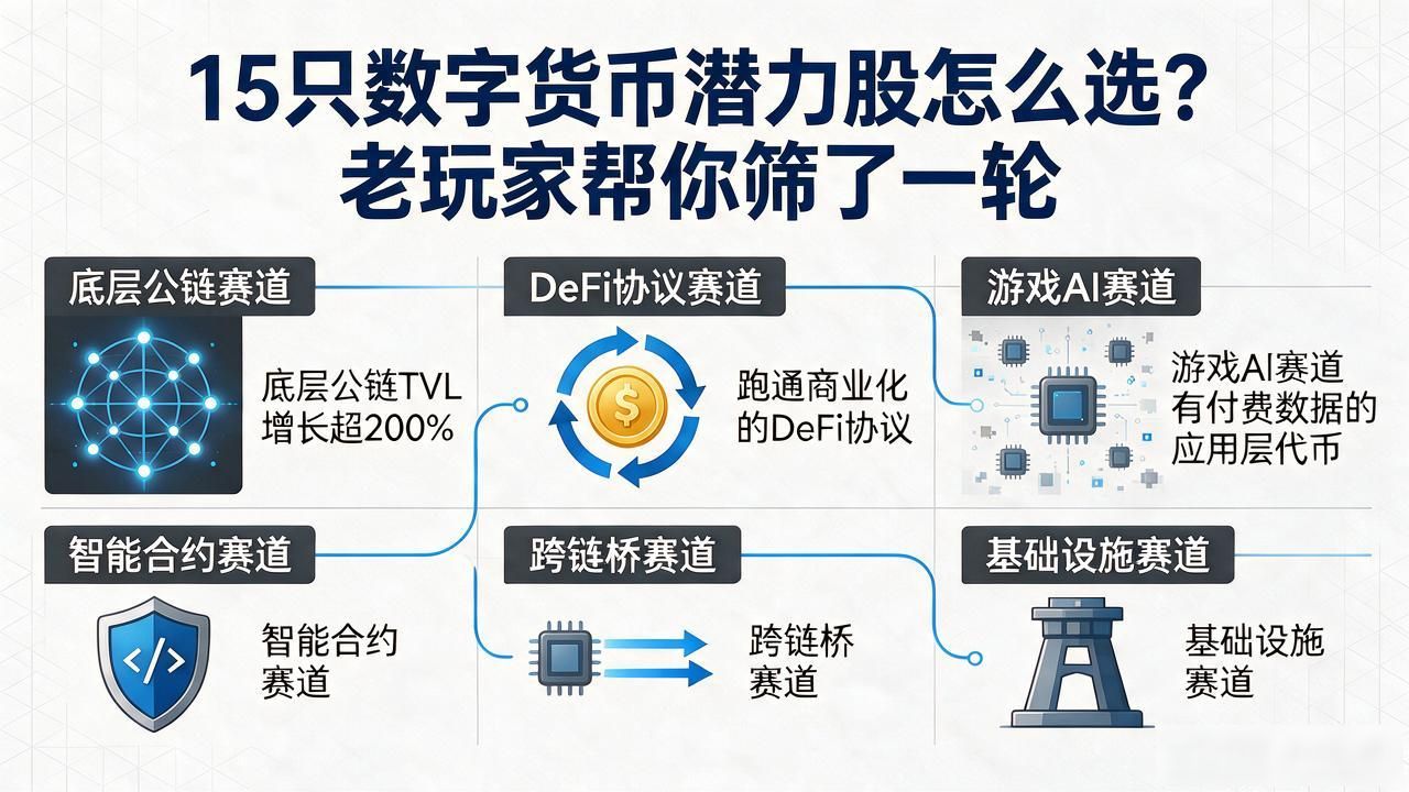 15只数字货币潜力股怎么选？老玩家帮你筛了一轮
