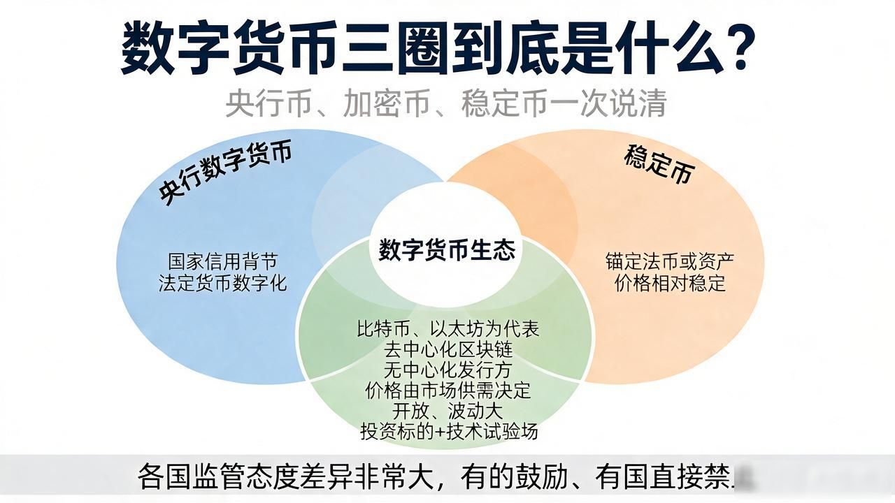 数字货币三圈到底是什么？央行币、加密币、稳定币一次说清