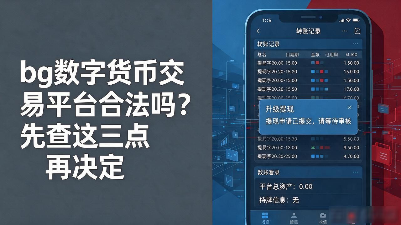bg数字货币交易平台合法吗？先查这三点再决定