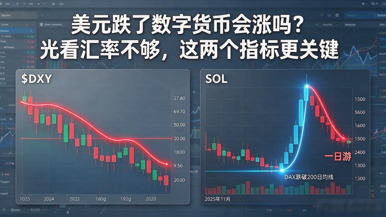 美元跌了数字货币会涨吗？光看汇率不够，这两个指标更关键