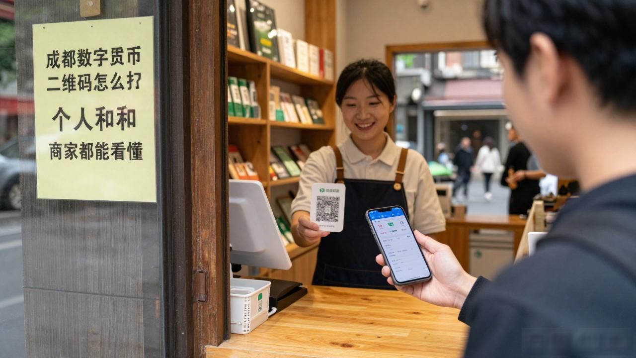 成都数字货币二维码怎么扫？个人和商家都能看懂