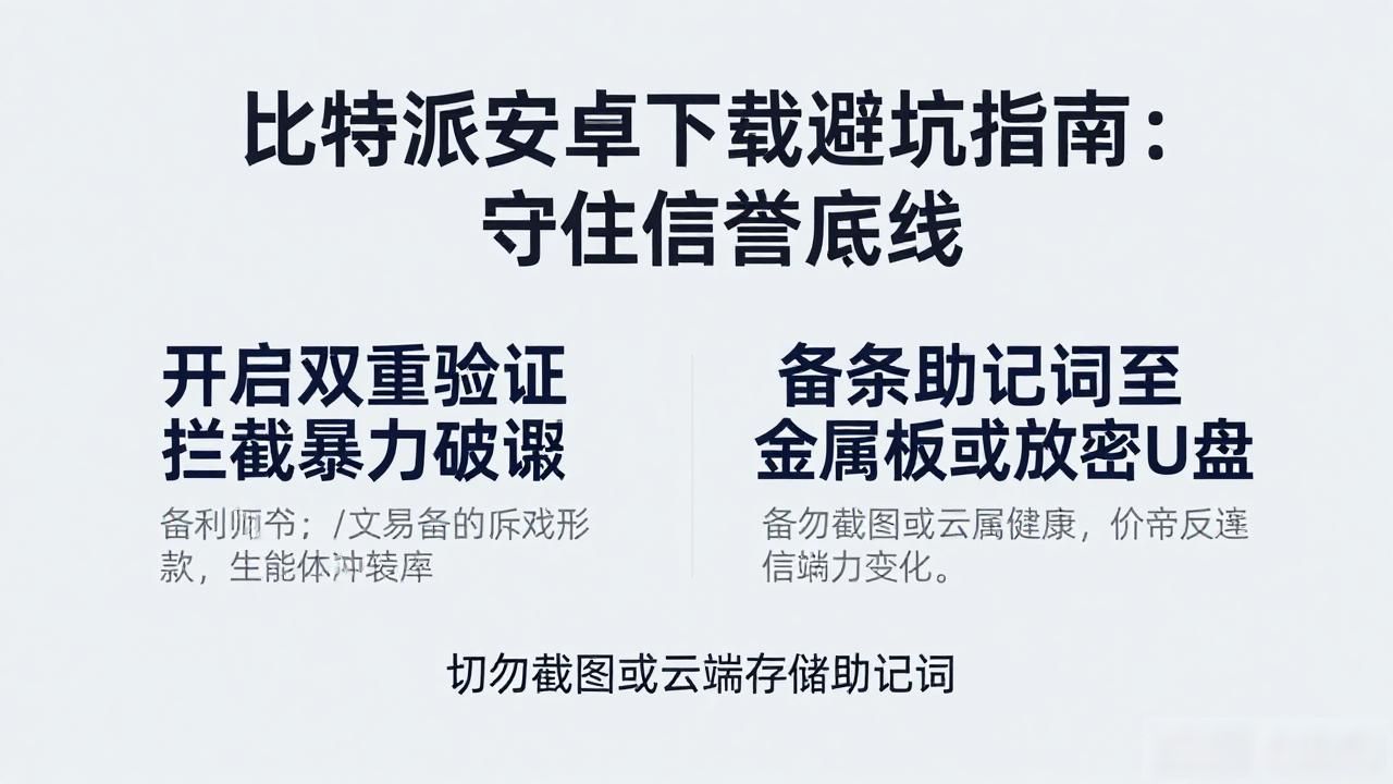 比特派安卓下载避坑指南：守住信誉底线