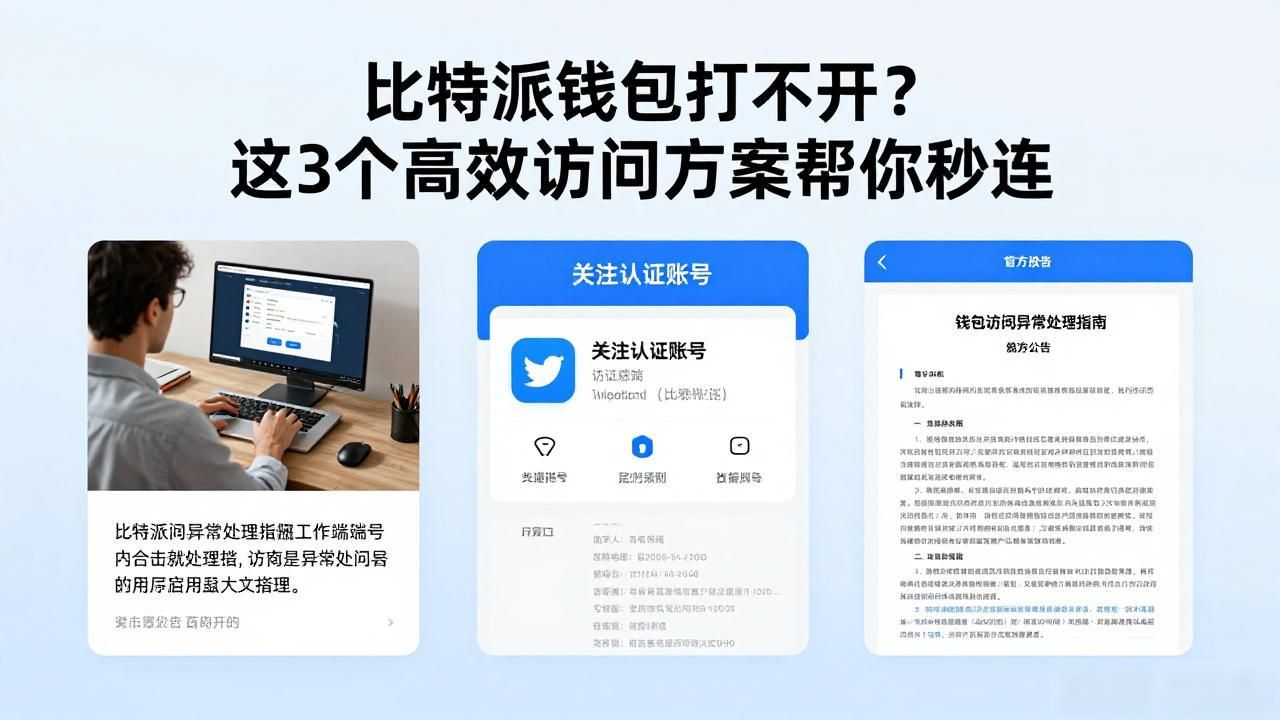 比特派钱包打不开？这3个高效访问方案帮你秒连