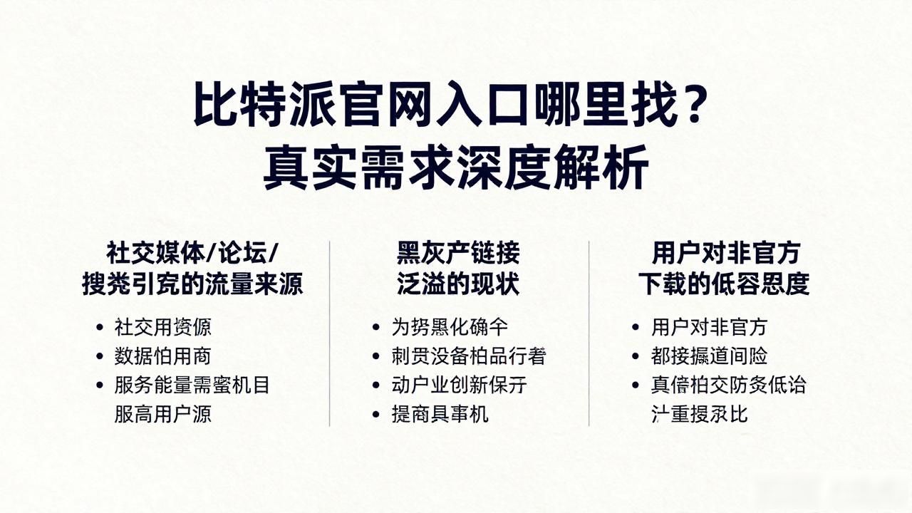 比特派官网入口哪里找？真实需求深度解析