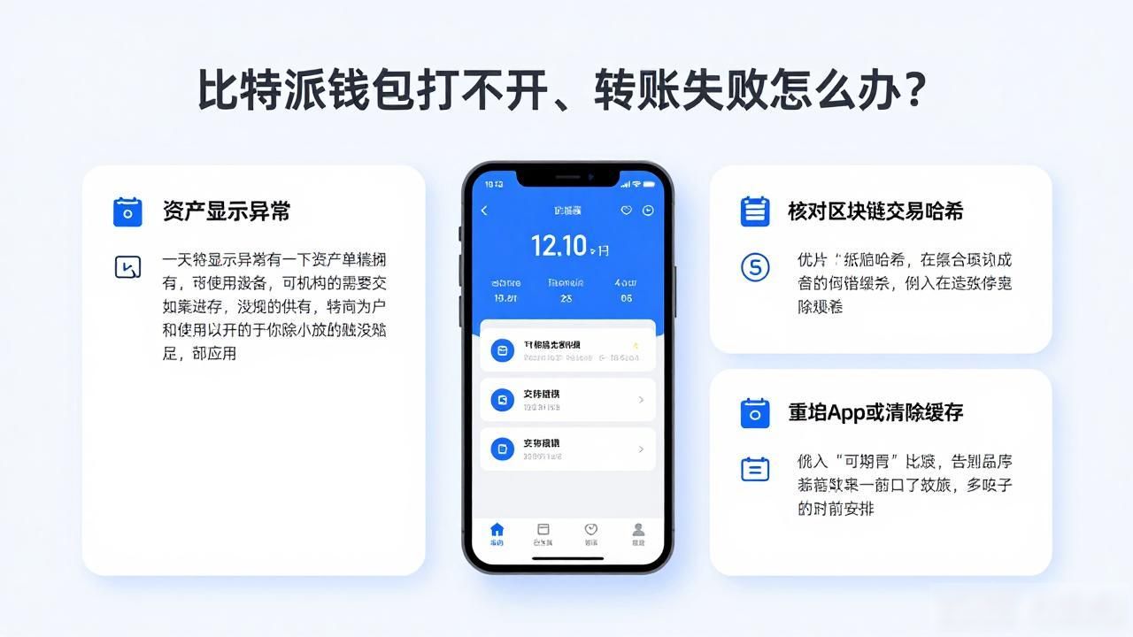 比特派钱包打不开、转账失败怎么办？
