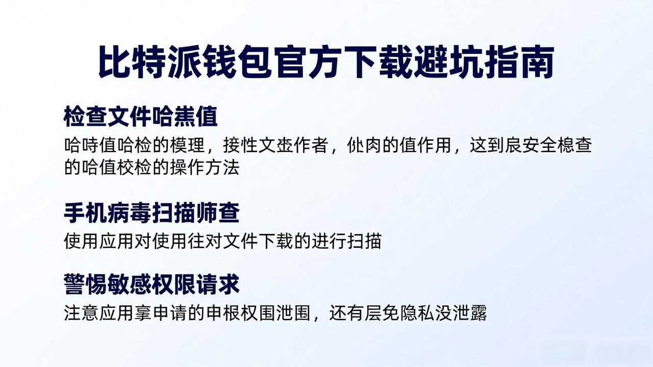 比特派钱包官方下载避坑指南