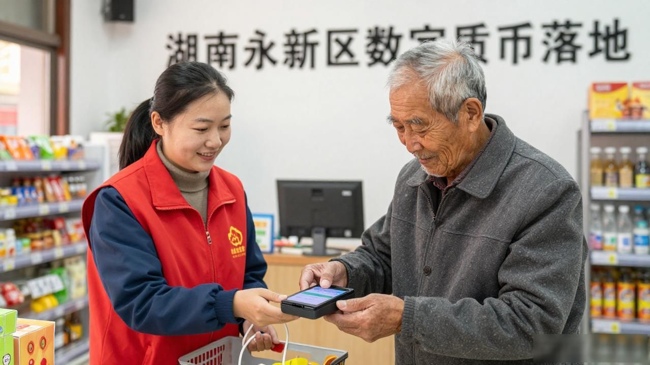 湖南永新社区数字货币落地了，居民买菜交水电领补贴都能用