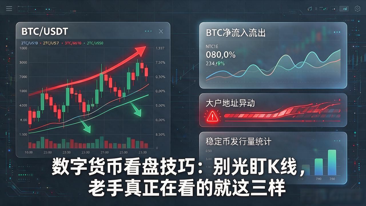 数字货币看盘技巧：别光盯K线，老手真正在看的就这三样