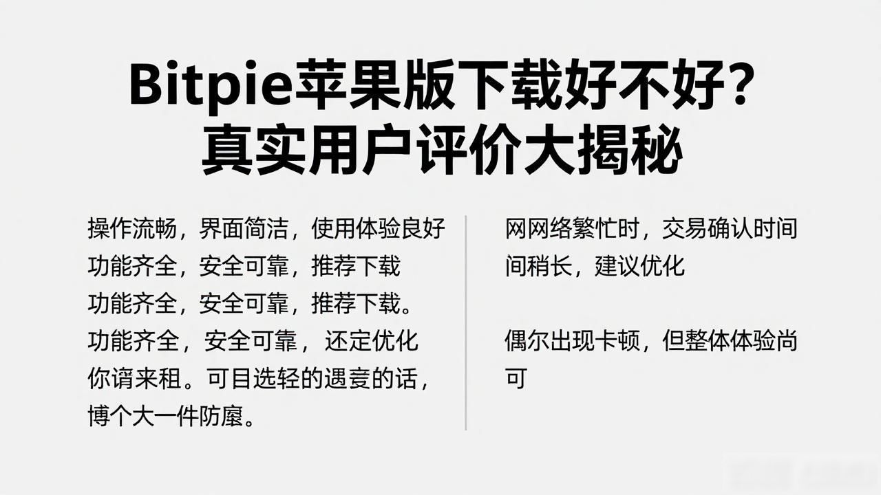 Bitpie苹果下载的用户反馈与评价_Bitpie苹果下载用户反馈_Bitpie钱包苹果设备使用体验