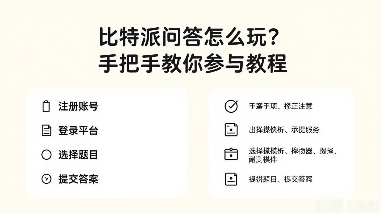 比特派问答怎么玩？手把手教你参与教程