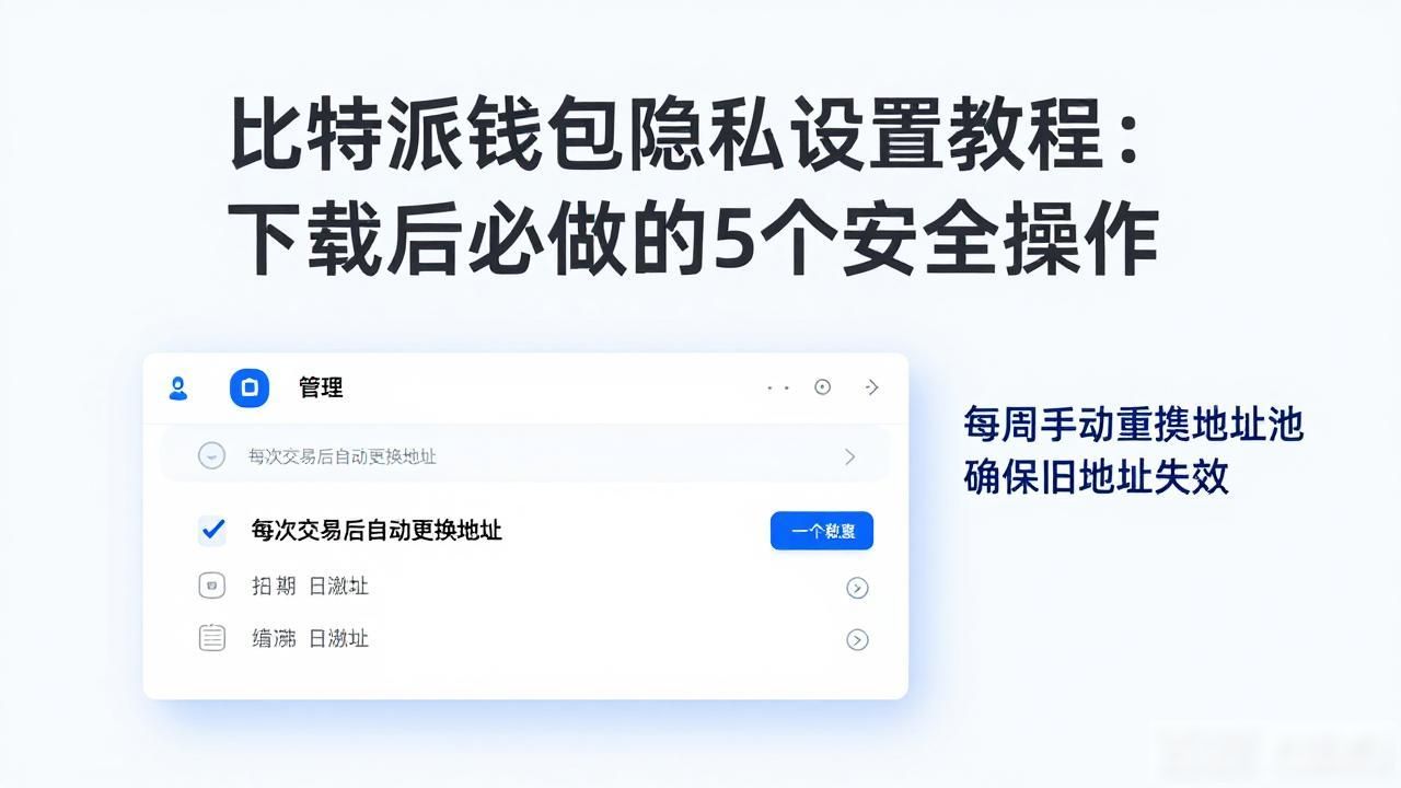 比特派钱包隐私设置教程：下载后必做的5个安全操作