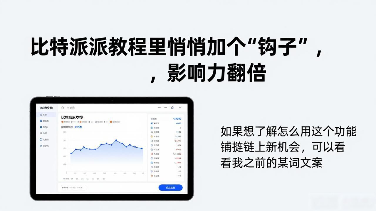 比特派教程里悄悄加个“钩子”，影响力翻倍