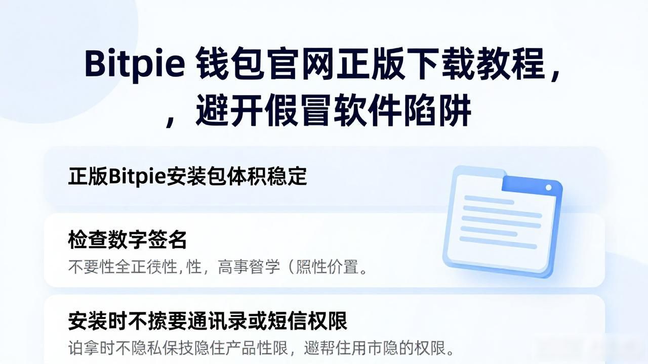 Bitpie 钱包官网正版下载教程，避开假冒软件陷阱