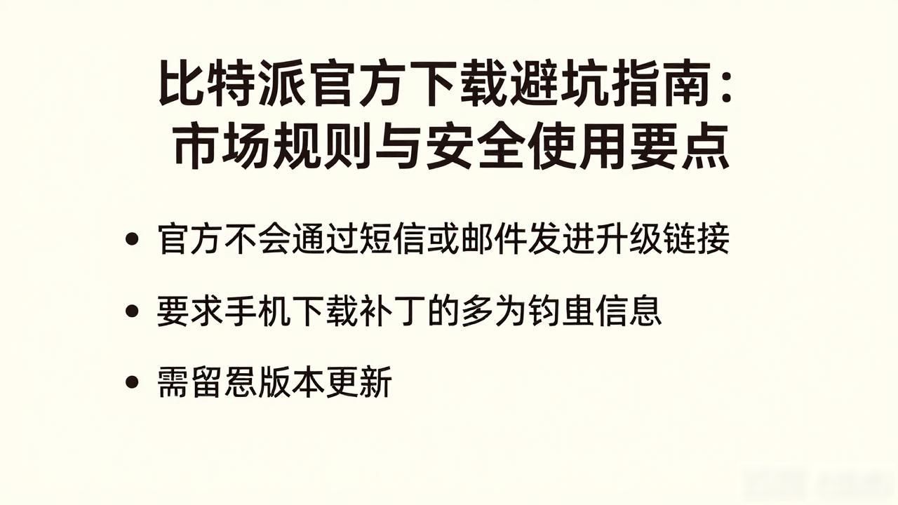 比特派官方下载避坑指南：市场规则与安全使用要点